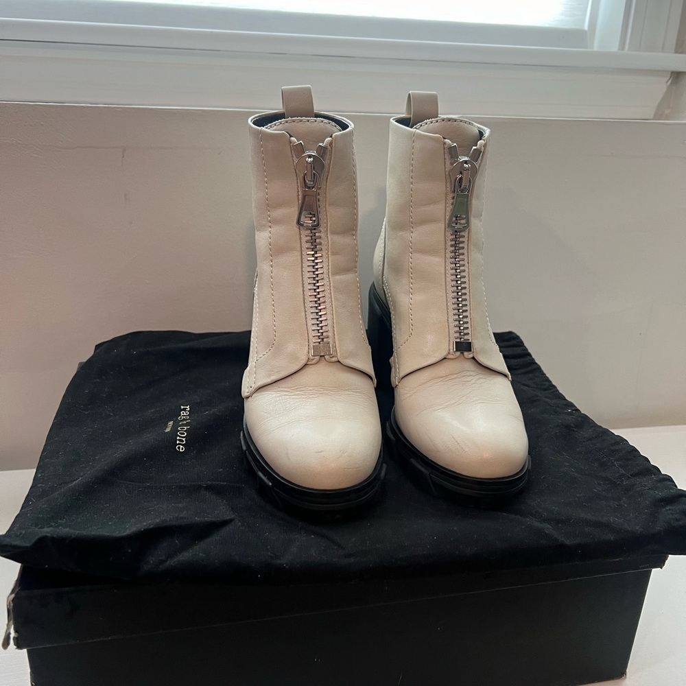 Rag & Bone Shiloh Zip High Block Heel Combat Boots